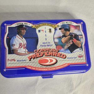Andruw Jones & Paul Molitor 1998 Donruss Preferred Tin #8 (Opened)
